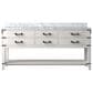 Lexora Home Norwalk 72" Double Bathroom Vanity in White Oak with White Carrara Marble Top  and Rectangle Sink, , large
