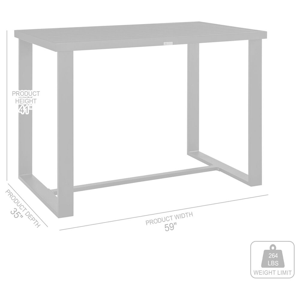 Blue River Felicia Outdoor Patio Bar Height Dining Table in Black - Table Only, , large