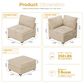 HOMLUX 9-Piece Mod L-Sectional with Chaise in Beige, , large