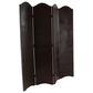 Maple and Jade Traditional Faux Leather Covering Room Divider Screen in Brown, , large