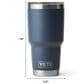 YETI Rambler 30 Oz Tumbler with MagSlider Lid in Navy, , large