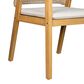 Hearth and Haven Patio Dining Chair with Rope-Design Backrest and Cushions in Light Teak (Set of 2), , large