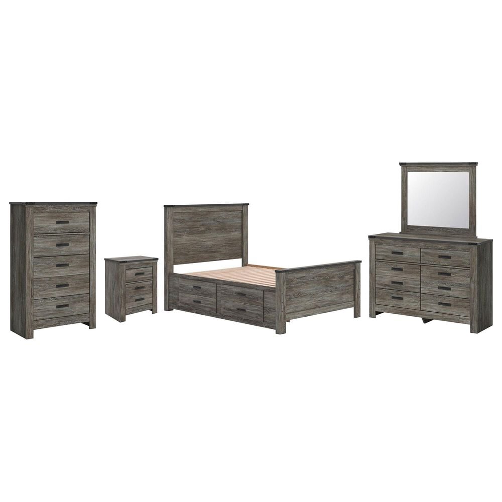 Ashley Frandern 6-Piece Full Panel Storage Bedroom Set in Rustic Warm Gray, , large