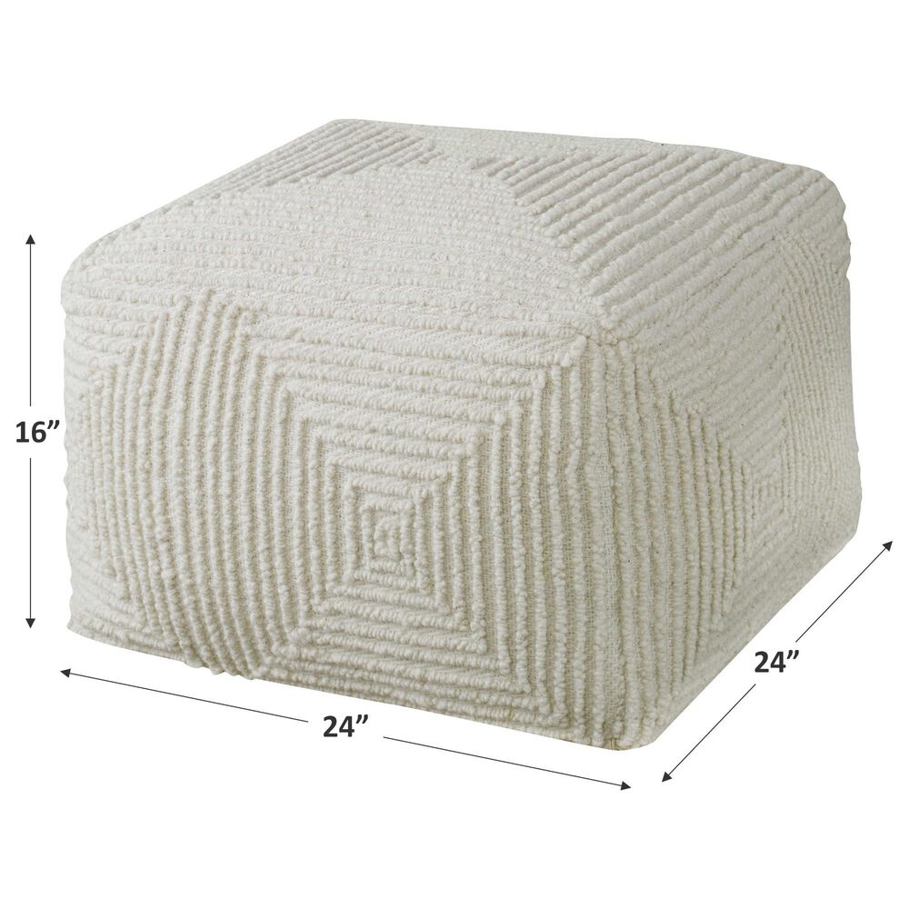 Uttermost Sovanna Pouf in Ivory, , large