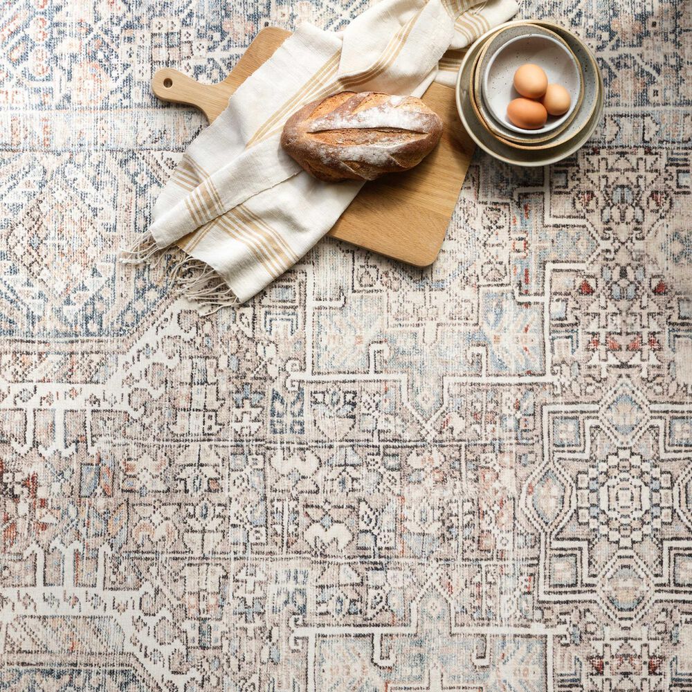 Chris Loves Julia x Loloi Jules 7&#39;6&quot; x 9&#39;6&quot; Natural and Ocean Area Rug, , large