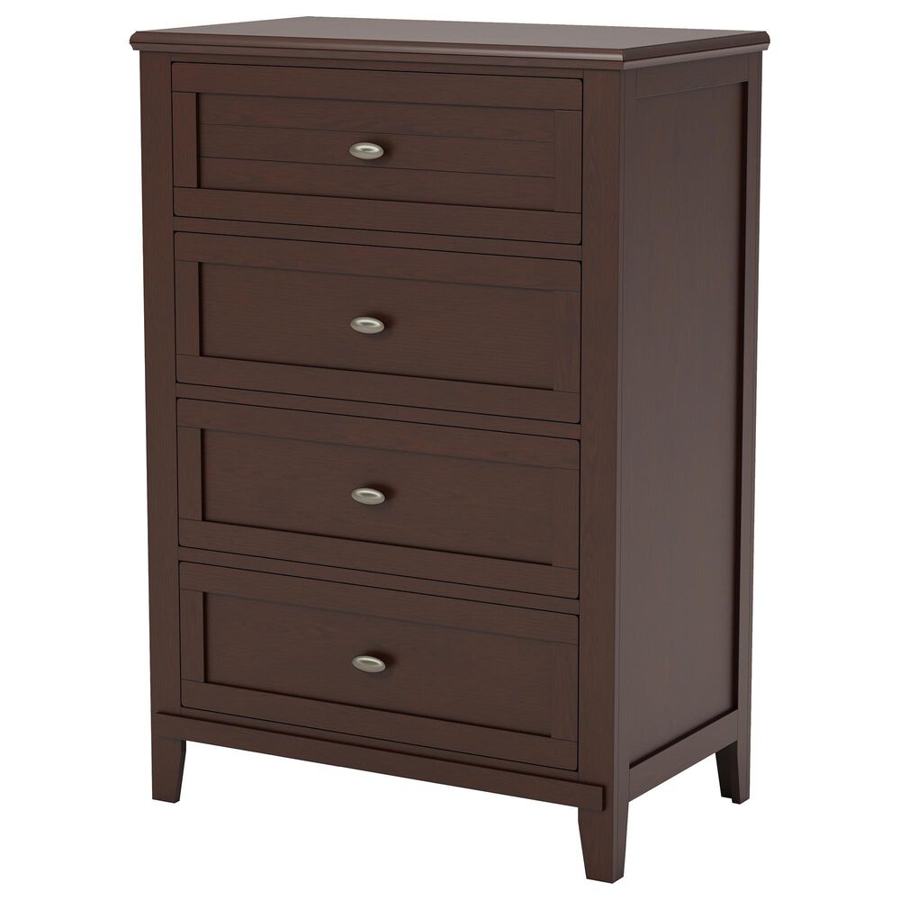 Furniture of America Oliver 4 Drawer Chest in Brown Cherry, , large