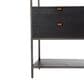 Four Hands Trey 4-Shelf Bookcase in Natural Iron and Black Wash Poplar, , large