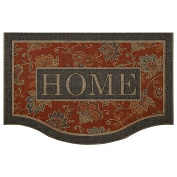 Mohawk Ornamental Estate Red and Gray 1"6" x 2"6" Indoor/Outdoor Door Mat, , large