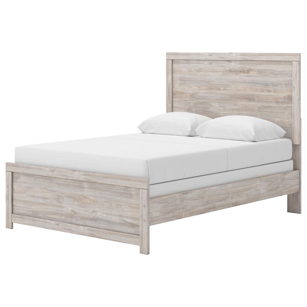 Ashley Broachmyn Full Bed with Nightstand in Light Gray, , large