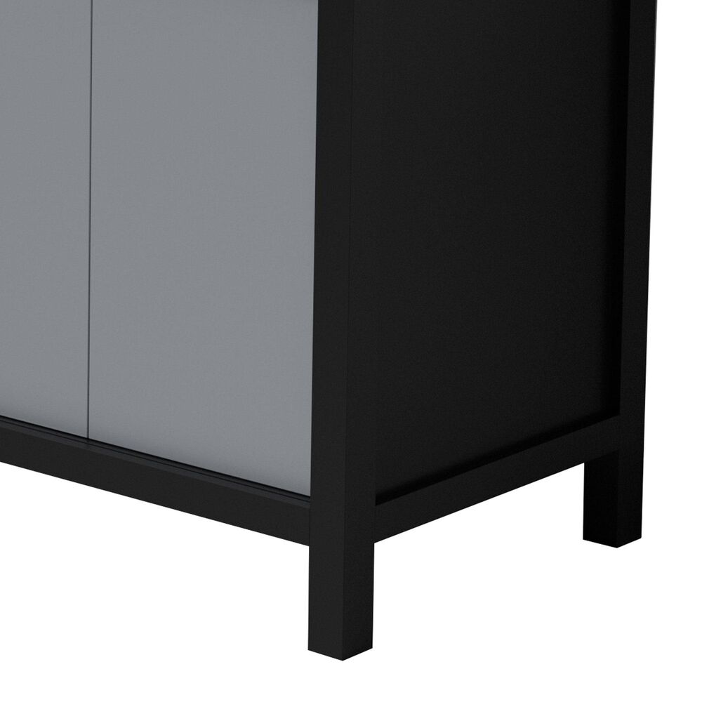 Lexora Home Zilara 84" Double Bathroom Vanity in Black and Grey with 11 cm Castle Grey Marble Top and Rectangular Sinks, , large