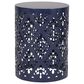 Hearth and Haven Outdoor Side Table with Floral Pattern in Navy Blue (Set of 2), , large