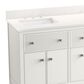 Kohler Malin 72" Double Bathroom Vanity in White with 3 cm White Quartz Top and Rectangular Sinks, , large