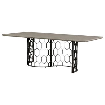 Blue River Solange Dining Table in Medium Gray and Black, , large