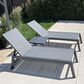 HOMLUX 3-Piece Patio Chaise Lounge Set with Wheels in Grey, , large