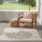 Nourison Aloha Floral 5"3" Square Natural Indoor/Outdoor Area Rug, , large