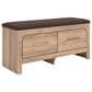 Ashley Kinlanni Storage Bench with Brown Cushion in Tan, , large