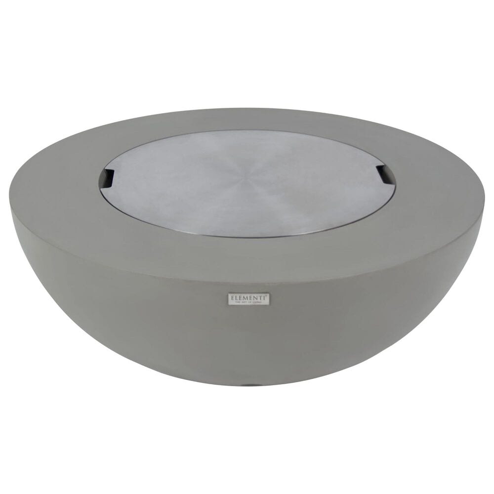 Elementi Fire Lunar Round Natural Gas Bowl Fire Table in Gray, , large