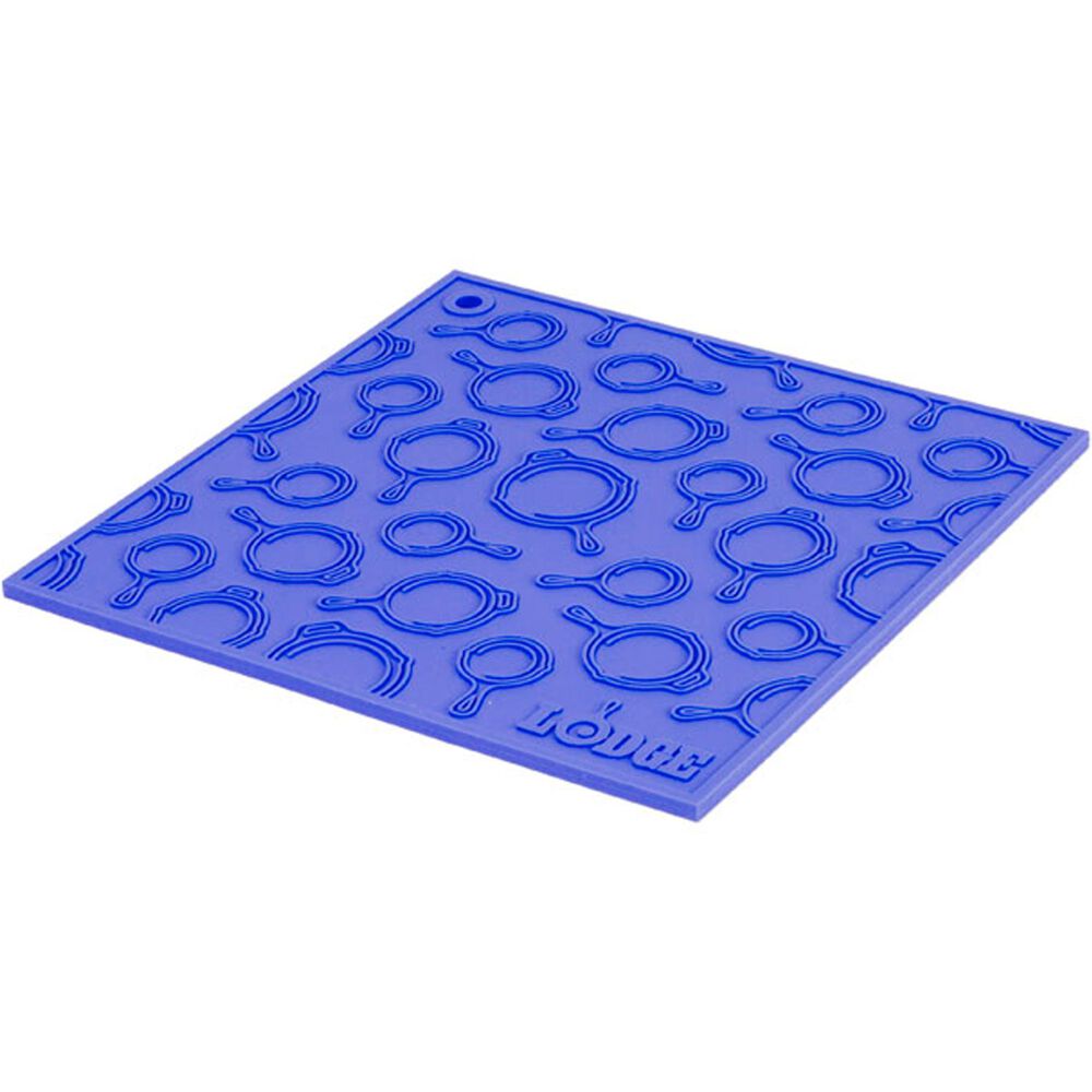 Lodge Silicone Trivet with Skillet Pattern in Blue, , large