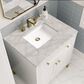 James Martin Vanities Chicago 30" Single Bathroom Vanity in Glossy White with 3 cm Victorian Silver Quartz Top and Rectangular Sink, , large