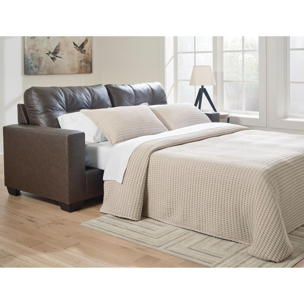 Ashley Barlin Mills Stationary Queen Sleeper Sofa in Umber, , large