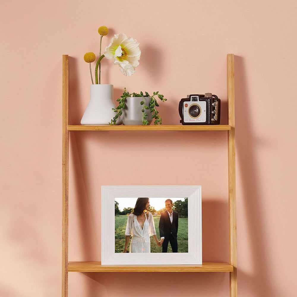 Aura Mason 9&quot; LCD Wi-Fi Digital Photo Frame in White, , large