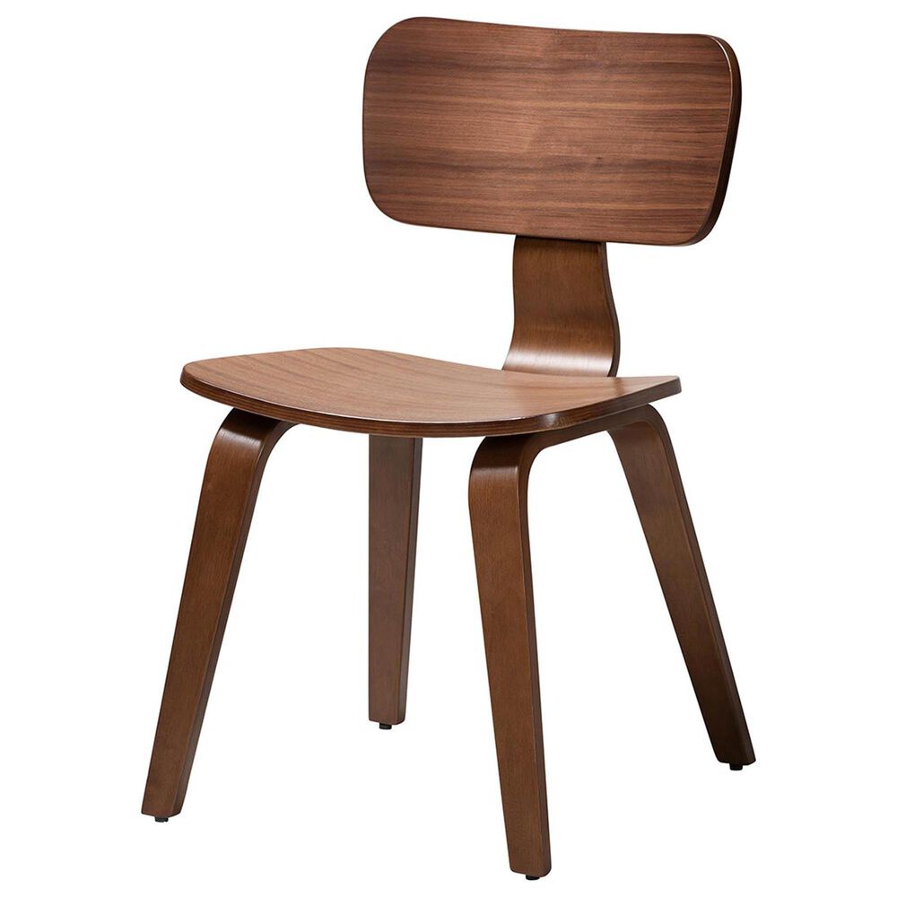 Baxton Studio Billie Side Chair in Walnut Brown, , large