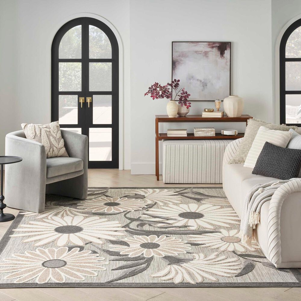 Nourison Aloha ALH33 3&#39;6&quot; x 5&#39;6&quot; Beige Indoor/Outdoor Area Rug, , large