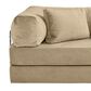 Jaxx Unsofa Stationary Loveseat in Sand Velvet, , large