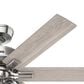 Hunter Fonthill 52" Ceiling Fan with LED Lights in Brushed Nickel, , large
