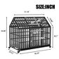 HOMLUX 52" Heavy Duty Dog Cage Pet Crate with Roof and Window on Roof in Black, , large