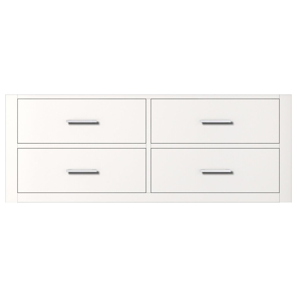 Lexora Home Castor 48&quot; Single Bathroom Vanity in White with 2 cm White Carrara Marble Top and Rectangular Sink, , large