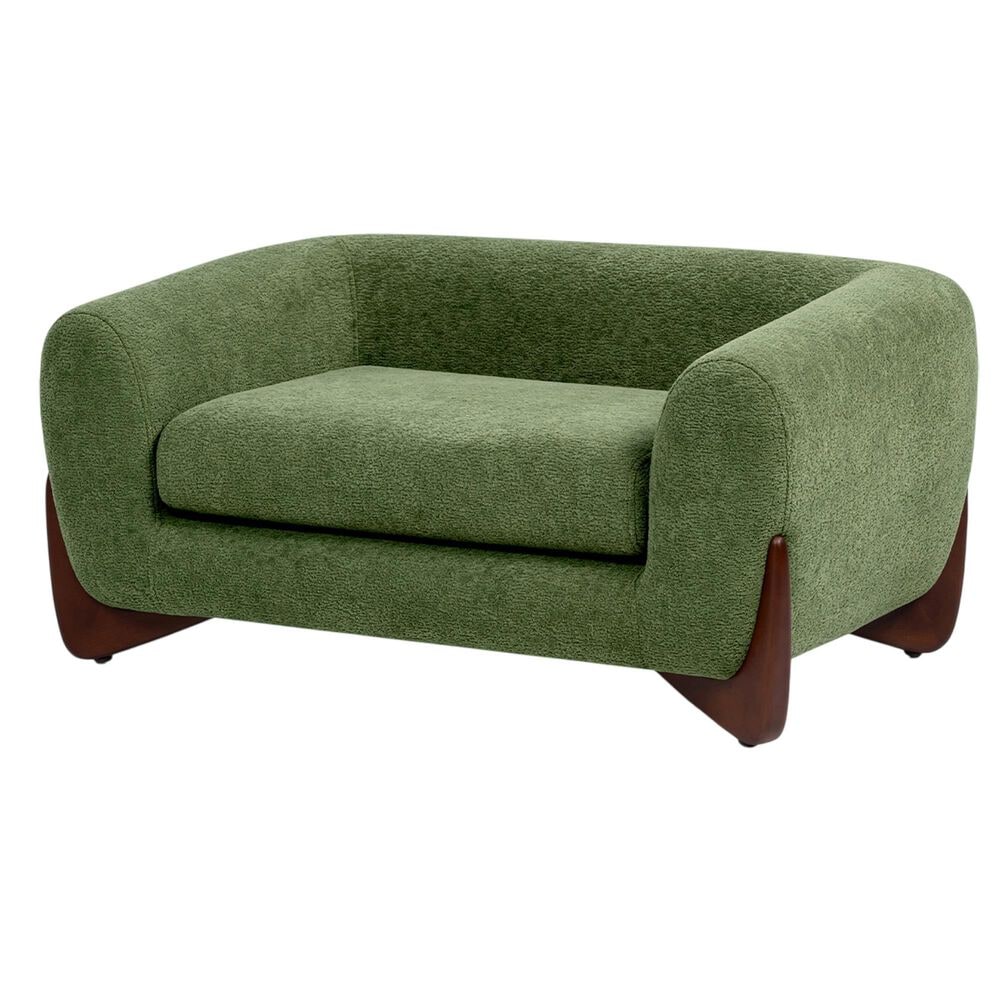 Jennifer Taylor Home Louie Alpine 36.5" Medium Sherpa Dog Sofa Bed in Moss Green, , large