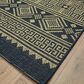 L&R Resources Sun Shower 8" x 10" Black and Brown Indoor/Outdoor Area Rug, , large