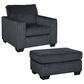 Ashley Altari Chair and Ottoman in Slate, , large
