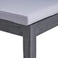Hearth and Haven Outdoor Armless Dining Chair with Dark Gray Frame in Light Gray (Set of 2), , large