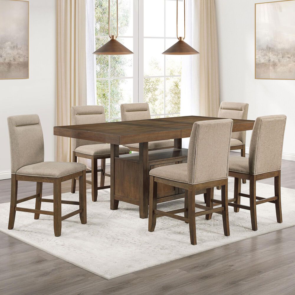 Steve Silver Co. Garland 7-Piece Dining Set in Brown, , large
