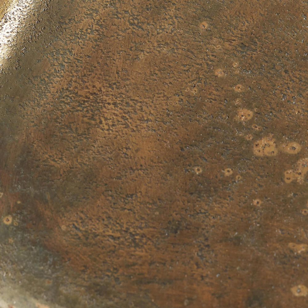 Bernhardt Buckley End Table in Antique Dark Brass, , large