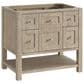 James Martin Vanities Breckenridge 36" Single Vanity in Whitewashed Oak with 3 cm Charcoal Soapstone Quartz Top, , large