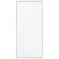 Maple and Jade 30" x 14" Rectangular Wood Wall Mirror with Thin Frame in Matte Gold, , large