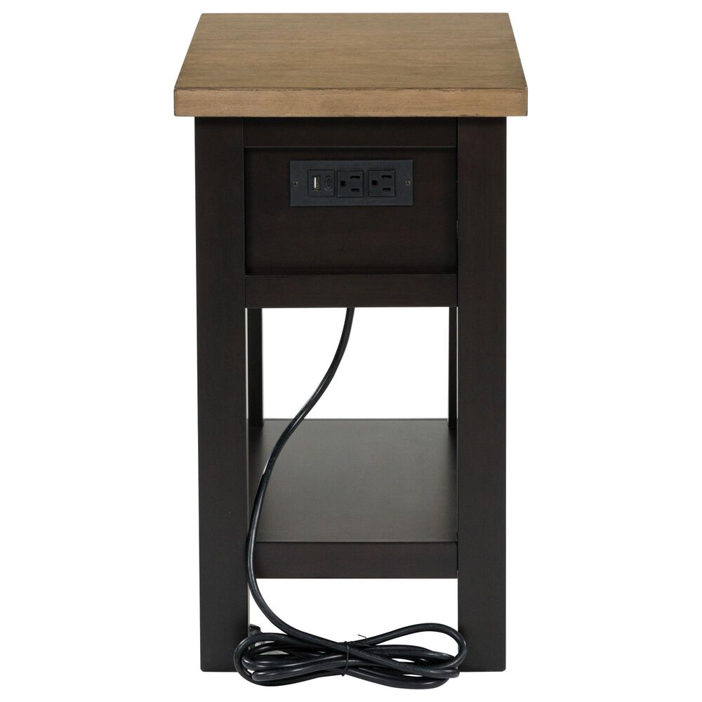 Ashley Drazmine Chairside End Table in Brown and Dark Chocolate, , large