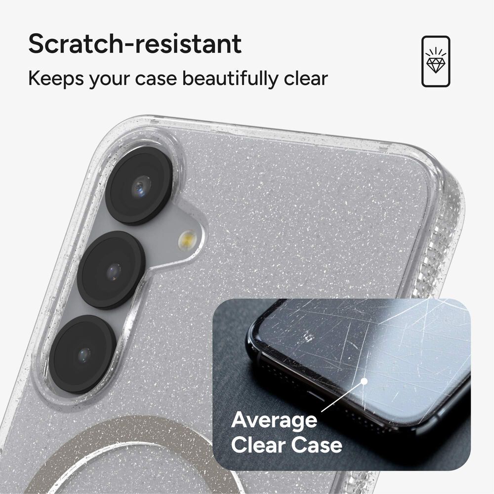 Zagg Milan Snap MagSafe Case for Samsung Galaxy S25 Plus in Glitter Starlight, , large
