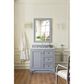 James Martin Vanities De Soto 36" Single Bathroom Vanity in Silver Gray with 3cm Ethereal Noctis Quartz Top, , large