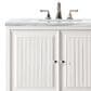 James Martin Vanities Athens 36" Single Bathroom Vanity in Glossy White with 3 cm Arctic Fall Solid Surface Top and Rectangular Sink, , large