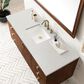 James Martin Vanities Amberly 60" Single Bathroom Vanity in Mid-Century Walnut with 3 cm Lime Delight Quartz Top and Rectangular Sink, , large