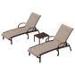 HOMLUX 3-Piece Patio Chaise Lounge Set in Brown, , large