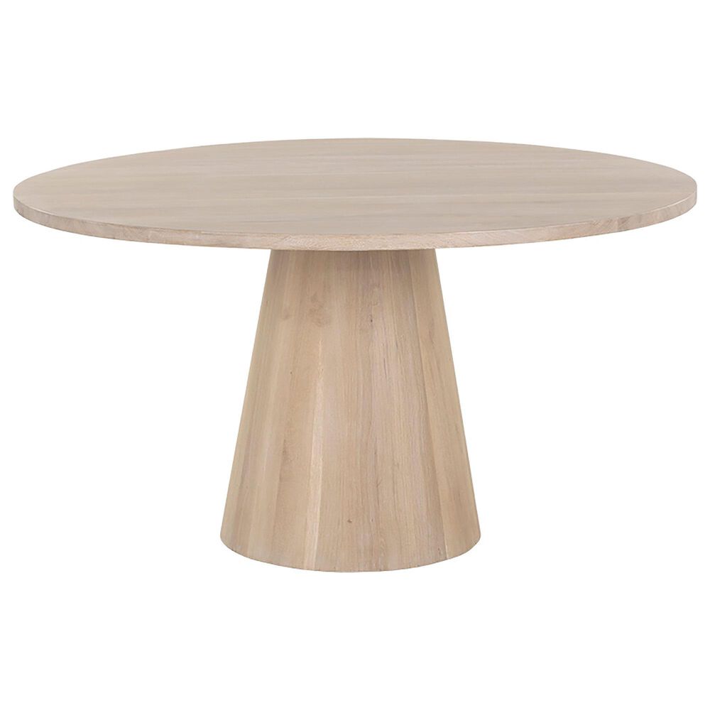 37B Althea Round Dining Table in Light Oak - Only Table