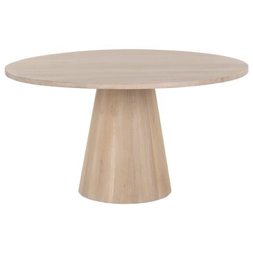 37B Althea Round Dining Table in Light Oak - Only Table, , large