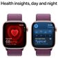 Apple Watch Series 10 GPS + Cellular 46mm Rose Gold Aluminum Case with Plum Sport Loop, , large