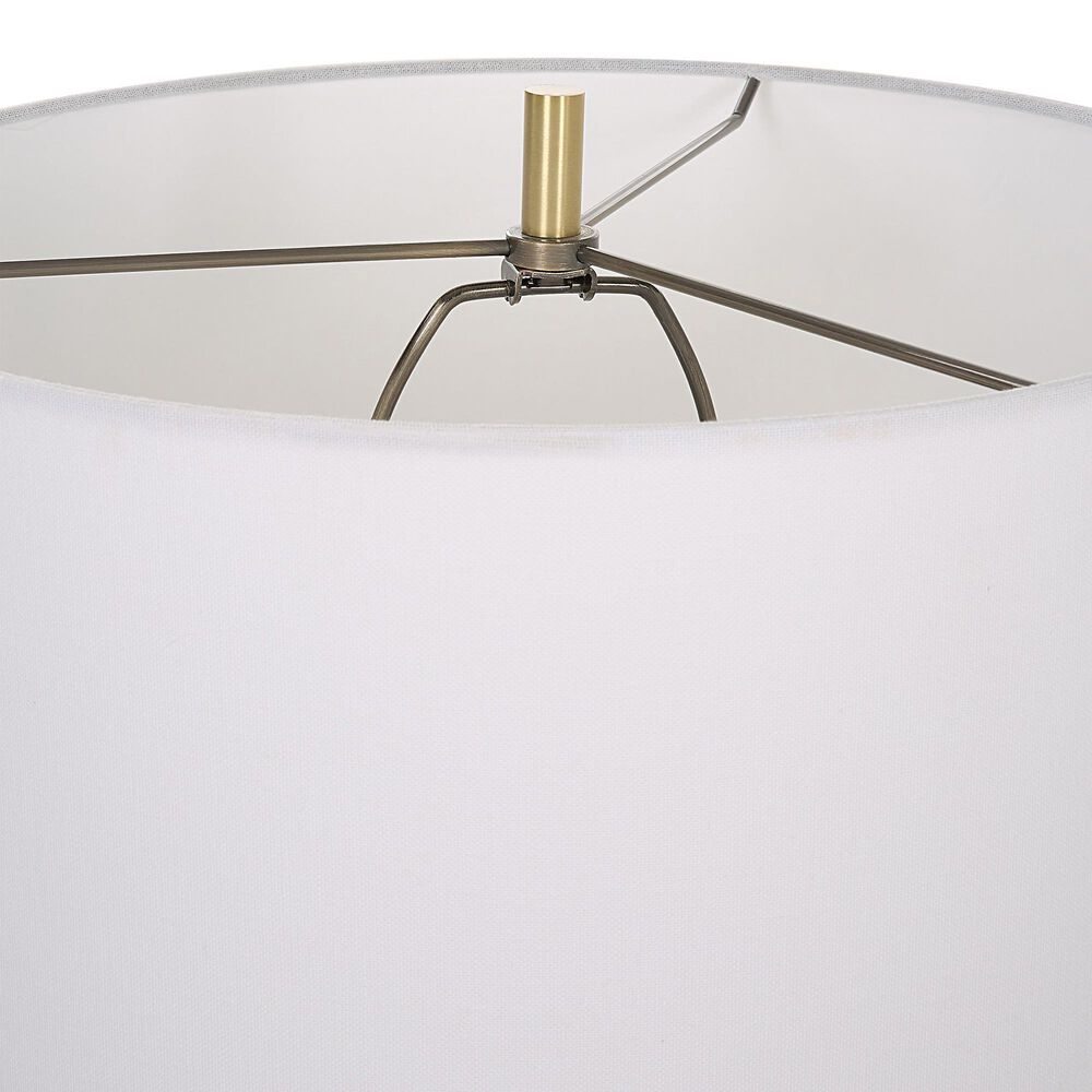 Uttermost Ruse Table Lamp in Whitewashed and Brushed Brass, , large