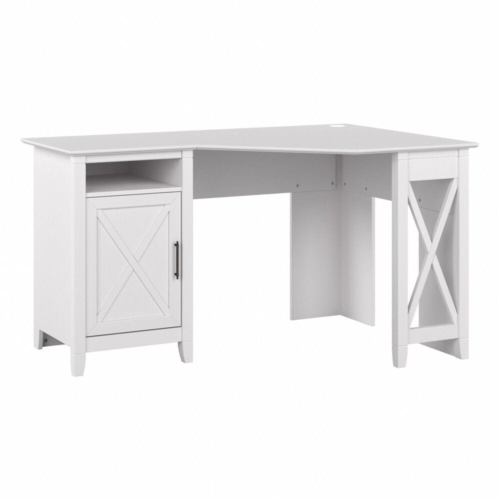 Bush Key West 54" L-Shape Desk in Pure White Oak, , large